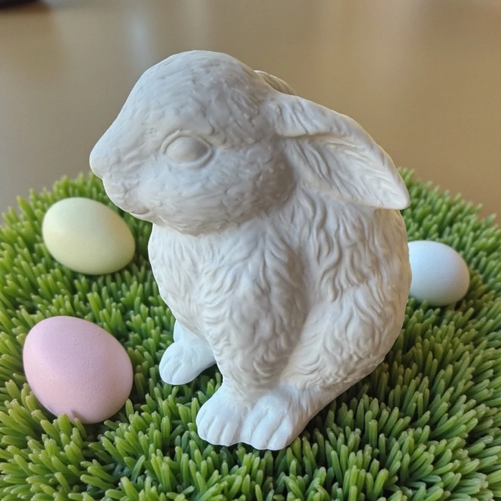 EASTER Lenox Vintage Sitting Bunny Figurine White Easter Rabbit Decor
